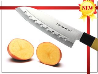 Japan Kane Hiro Granton Edge Santoku Chef Knife 6 8