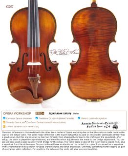 Hellier Strad Violin 2707 Pro Best Model 1 PC Back