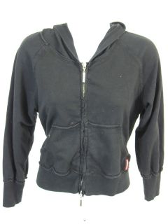 description you are bidding on a hard tail girls black zip up hoodie