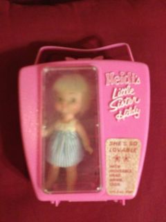 Vintage 1960s Heidis Little Sister Hildy Doll and Original Case Great