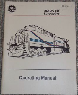 GE Locomotive Operators Manual AC6000 Union Pacific Railroad 1996