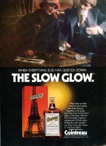 1978 Cointreau French Orange Liquor Slow GlowPrint Ad