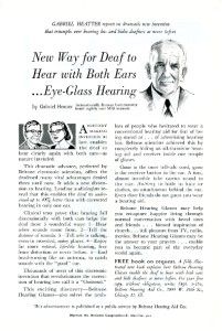 1957 Zenith Attractive Eyeglass Hearing Aid Print Ad