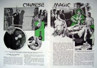 Vintage 1935 Magician Harry Blackstone Chinese Magic Tricks Article