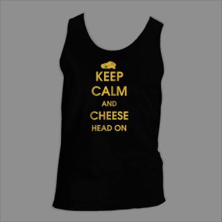 Keep Calm and Cheese Head Green Bay Packers Tank Top