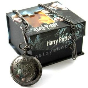 Harry Potter Movie Pocket Watch Magic Cosplay Black Metal Gift N92