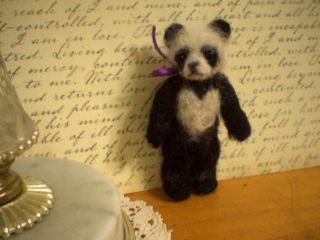 LITTLE HAROLD, A ONE OF A KIND NEEDLE FELTED, SOLID MOHAIR AND WOOL