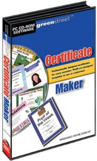 Greenstreet Certificate Maker PC Print Publish Design New
