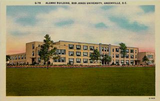 Greenville South Carolina SC 1940s Bob Jones University Alumni