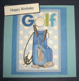 Handmade Card Greeting Card 3D Happy Birthday for The Golfer