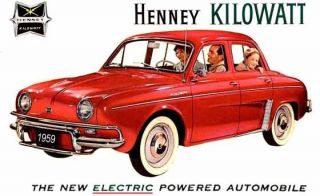 1959 Henney Kilowatt 4 Door Sedan Red Magnet
