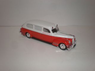 43 1942 Henney Packard Limousine Ambulance Red White N Motor City