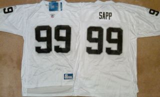 Warren Sapp Oakland Raiders Mens Jersey White 99