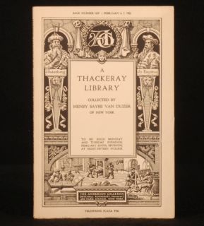 1919 Thackeray Library by Henry Sayre Van Duzer Signed