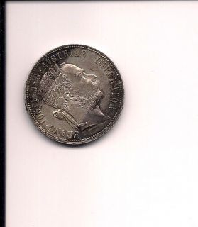 Austria Hungary 1 Florin Gulden 1879 Silver Franz Joseph  coin