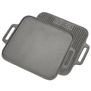 New Cast Iron Reversible Griddle Grill 14 inch Large Square Free