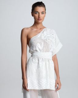  embroidered one shoulder tunic $ 5500 pre order spring 2013 runway