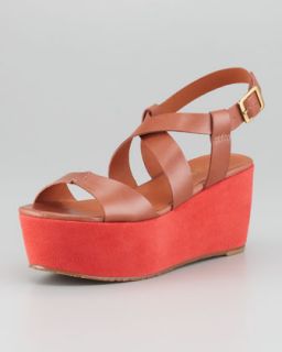 Bettye Muller Colorblock Leather Sandal   