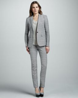 49BA Burberry Prorsum Tailored Seersucker Suit & Cashmere Knit