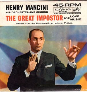Henry Mancini The Great Impostor Love MusicRCA 47 7820 1961 Themes