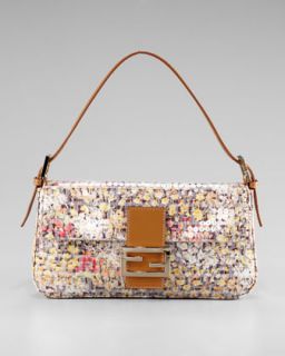 Fendi Sequined Floral Baguette   