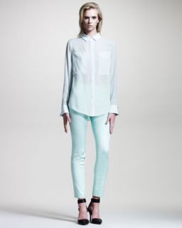 by Alexander Wang Silk Combo Blouse & Stretch Twill Trousers