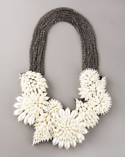 Vera Wang Pearl Medallion Necklace   