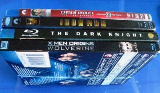Lot of 4 Blu Ray Movies Capitan American 3D Iron Man The Dark Knight x