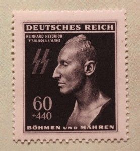  1943 1st Death Anniversary of Reinhard Heydrich SS Stamp MNH