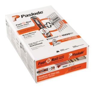 Paslode 650524 3 Inch by .120 Smooth 1M Fuel and Nail Pack   