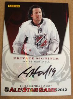 SCOTT HARTNELL 2012 Panini Fathers Day Auto All Star Game SH