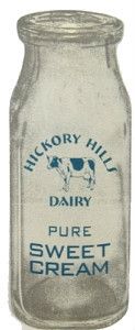 Hickory Hill Sweet Cream Milk Bottle Metal Farm Kitchen Tin Sign