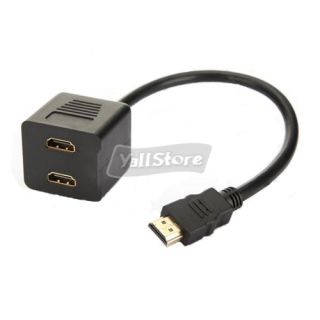 HDMI Adapter Cable Male to 2 x HDMI Female Y Splitter