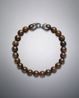 Spiritual Bead Bracelet, Bronzite, 8mm, 8.5