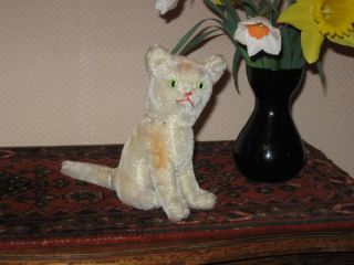 Antique Hermann Germany Sitting Mohair Cat