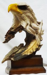 Pierce Eagle Head with Feather Statue Figurine H12