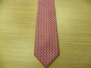  be 100 % authentic or your money back hermes red silk tie with white
