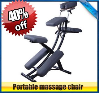 Aosom 3 Portable Massage Chair Tattoo Spa Salon Black