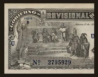 Pesos Banknote Mexico Revolution 1916 Mexico City Aztecs Pick PS711