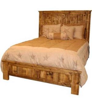  Western Rustic Reclaimed Wood Bed King Queen