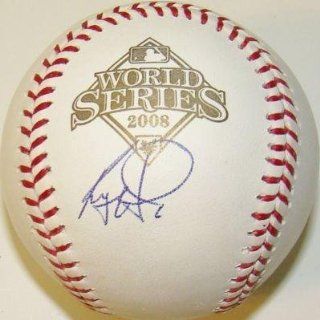 Autographed Ryan Howard Baseball   2008 W S JSA