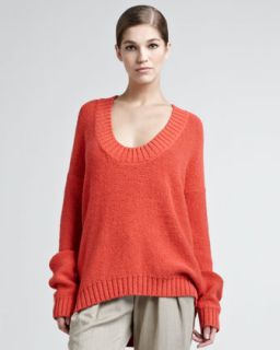 B20U5 Donna Karan Alpaca Blend Chainette Sweater