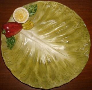 Italy Walter Hatches Lettuce Plate Vintage Antique