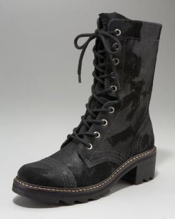 Donald J Pliner Distressed Suede Lace Up Boot   