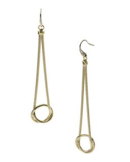 Michael Kors Snake Chain Knot Earrings, Golden   