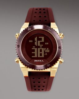 Brera Round Digital Sport Watch, Brown   