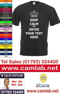 keep calm and your choice tshirt unisex mens womens personalised