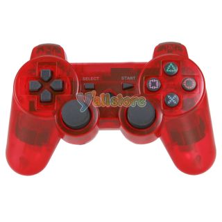 Wireless Bluetooth GiG Conroller for Sony PS3 Transparent Red