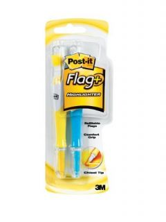 3M Post It 2 in 1 Assorted Flag Highlighters Post Its