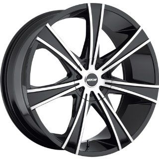 MKW M108 22 Black Wheel / Rim 5x115 & 5x120 with a 18mm Offset and a